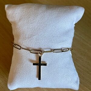 Stainless Steel Cross Chain Bracelet